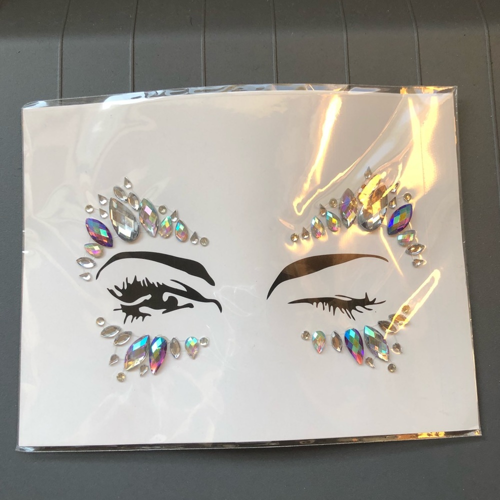 Rave Festival Face Gem Jewel Sticker